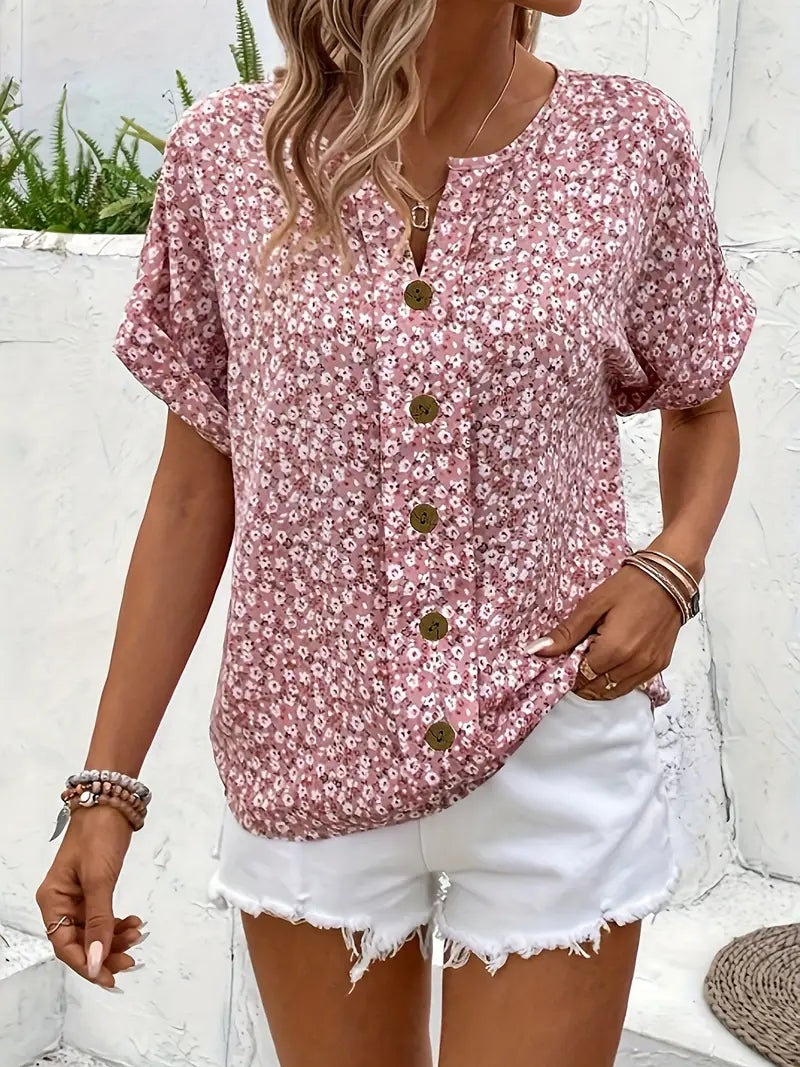 Elira Flattering Button Blouse