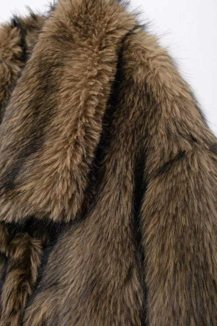 Margo & Main – faux fur wide collar short coat, additional view 18, US women's sizes