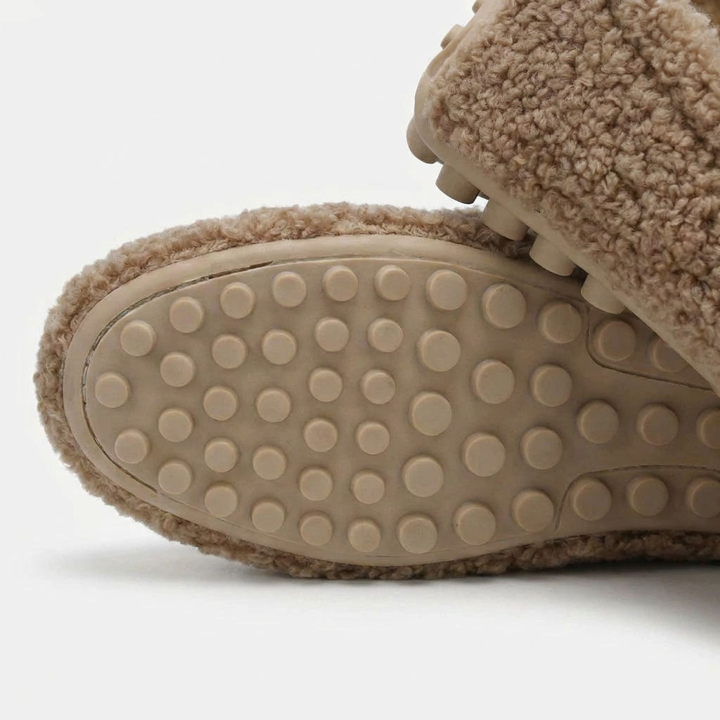 Margo & Main – plush sherpa driving loafers, detail view, US women's sizes