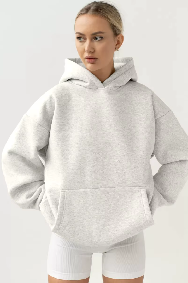 Margo & Main – cotton oversized hooded fleece sweatshirt, additional view 13, US women's sizes