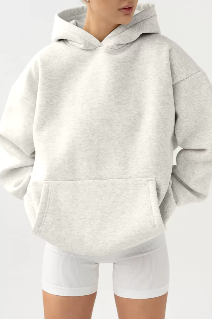 Margo & Main – cotton oversized hooded fleece sweatshirt, additional view 15, US women's sizes
