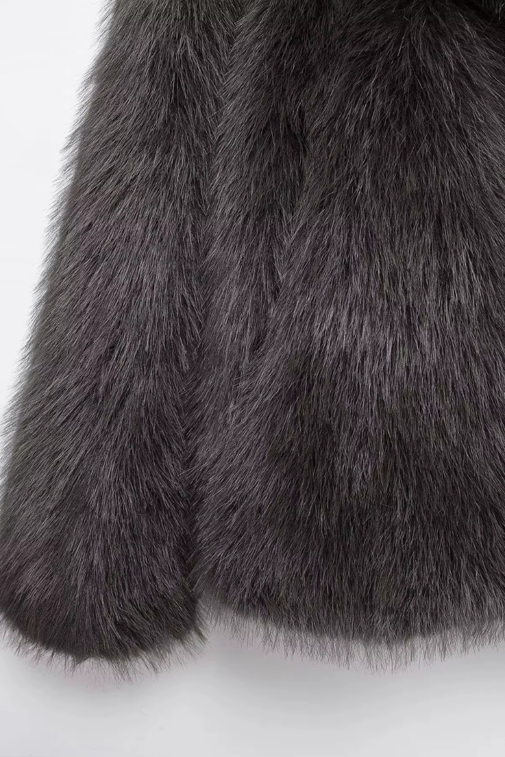 Margo & Main – faux fur wide collar short coat, additional view 33, US women's sizes