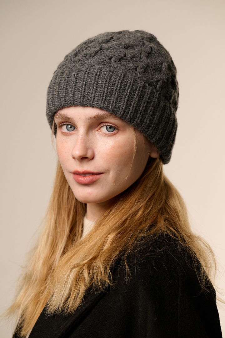 Harmony Cashmere Blend Cable Beanie