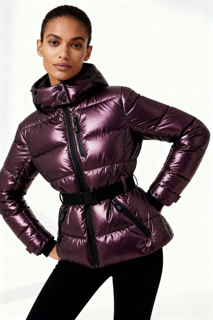 Margo & Main – belted hooded quilted puffer jacket, additional view 14, US women's sizes