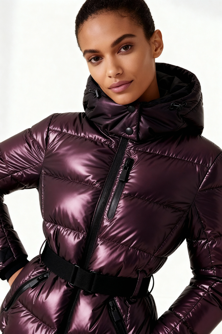 Margo & Main – belted hooded quilted puffer jacket, additional view 15, US women's sizes