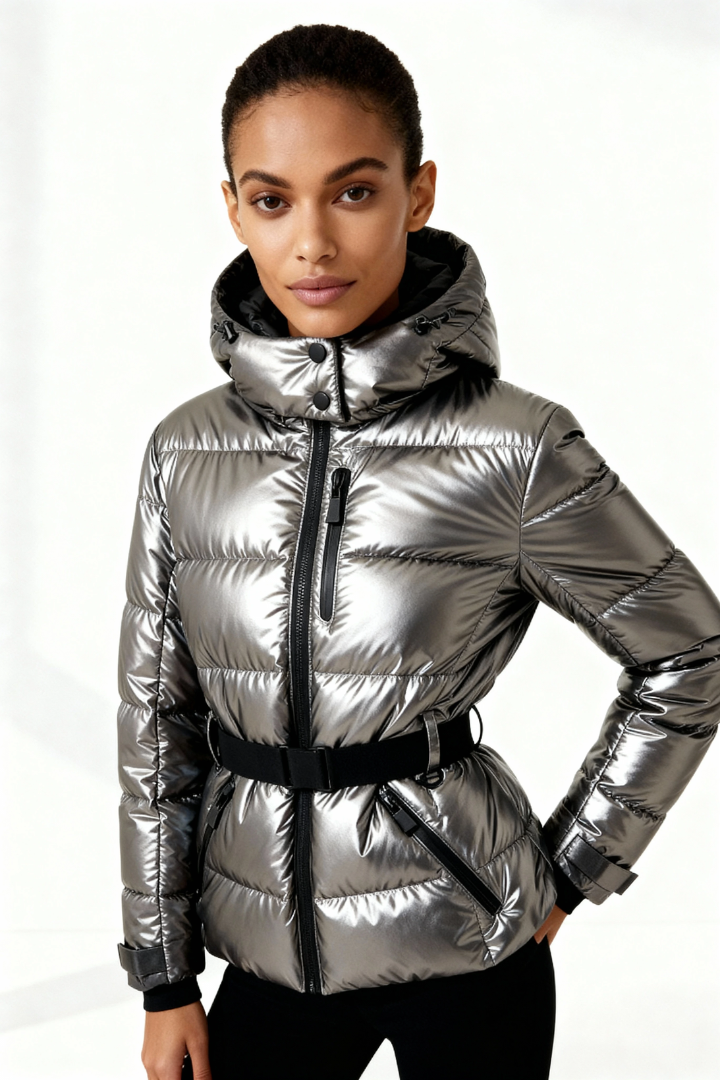 Margo & Main – belted hooded quilted puffer jacket, additional view 16, US women's sizes