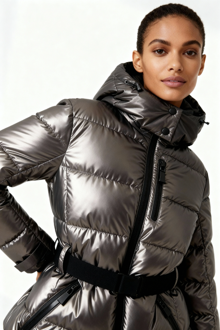 Margo & Main – belted hooded quilted puffer jacket, additional view 18, US women's sizes