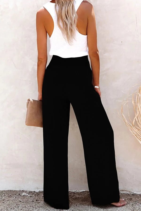 Alina Linen Blend Wide-Leg Pants
