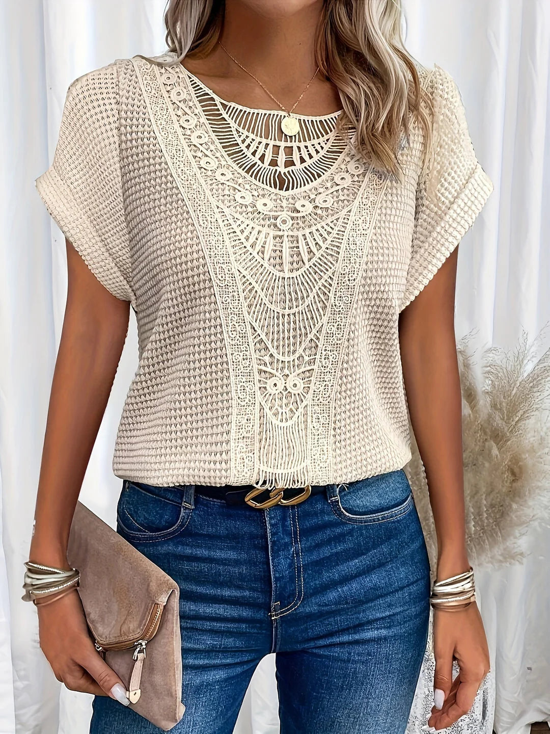 Serena Textured Lace Comfort Top