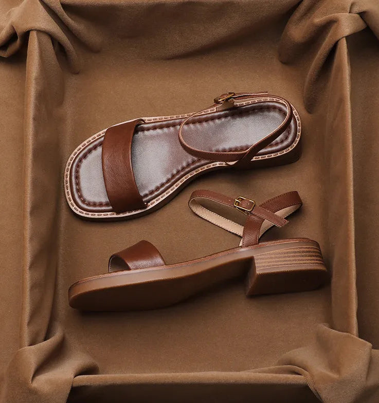 Veniz Italian Open-Toe Strap Sandal