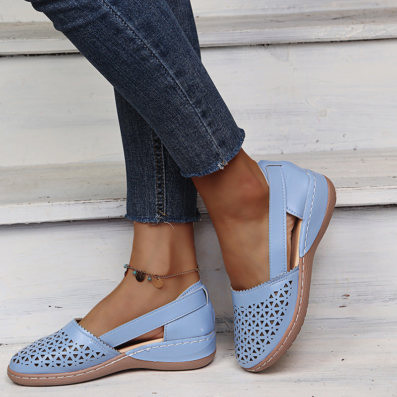 Wide Fit Bunion Shoes Cutout Slip-On Shoes