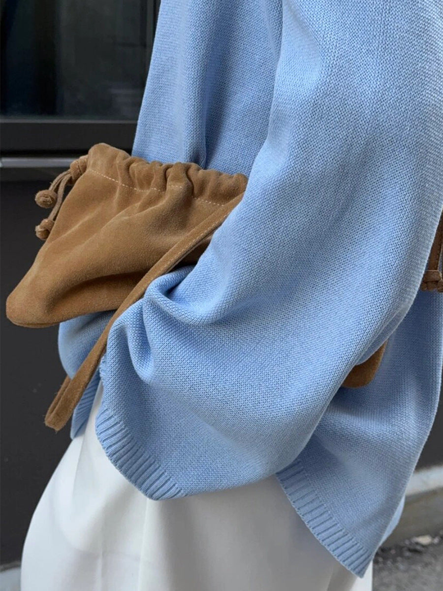 Ginevra Open Back Cotton Knit Sweater