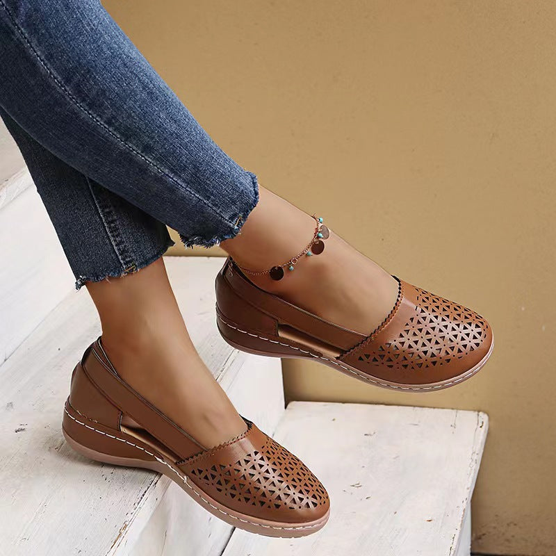 Wide Fit Bunion Shoes Cutout Slip-On Shoes