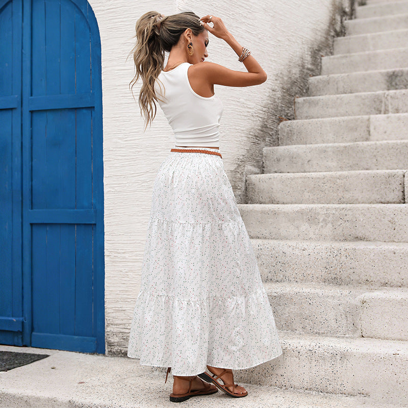 Rose Floral Skirt Set