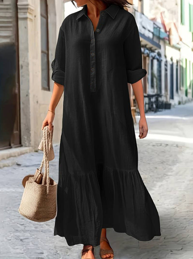 Thelma Linen Breeze Maxi Dress