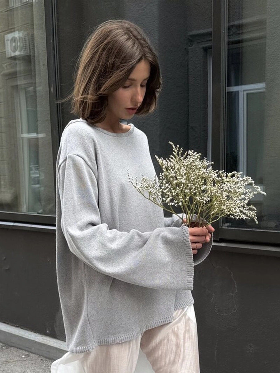 Ginevra Open Back Cotton Knit Sweater