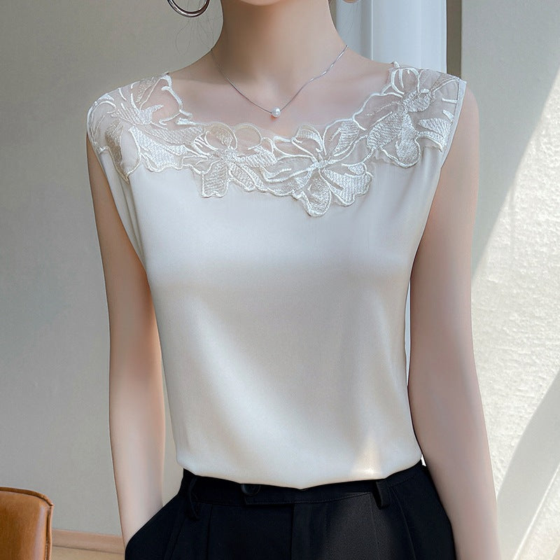 Beth Satin Lace Top