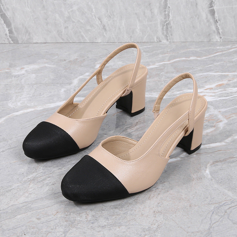 Lisette Cap-Toe Slingback Heels