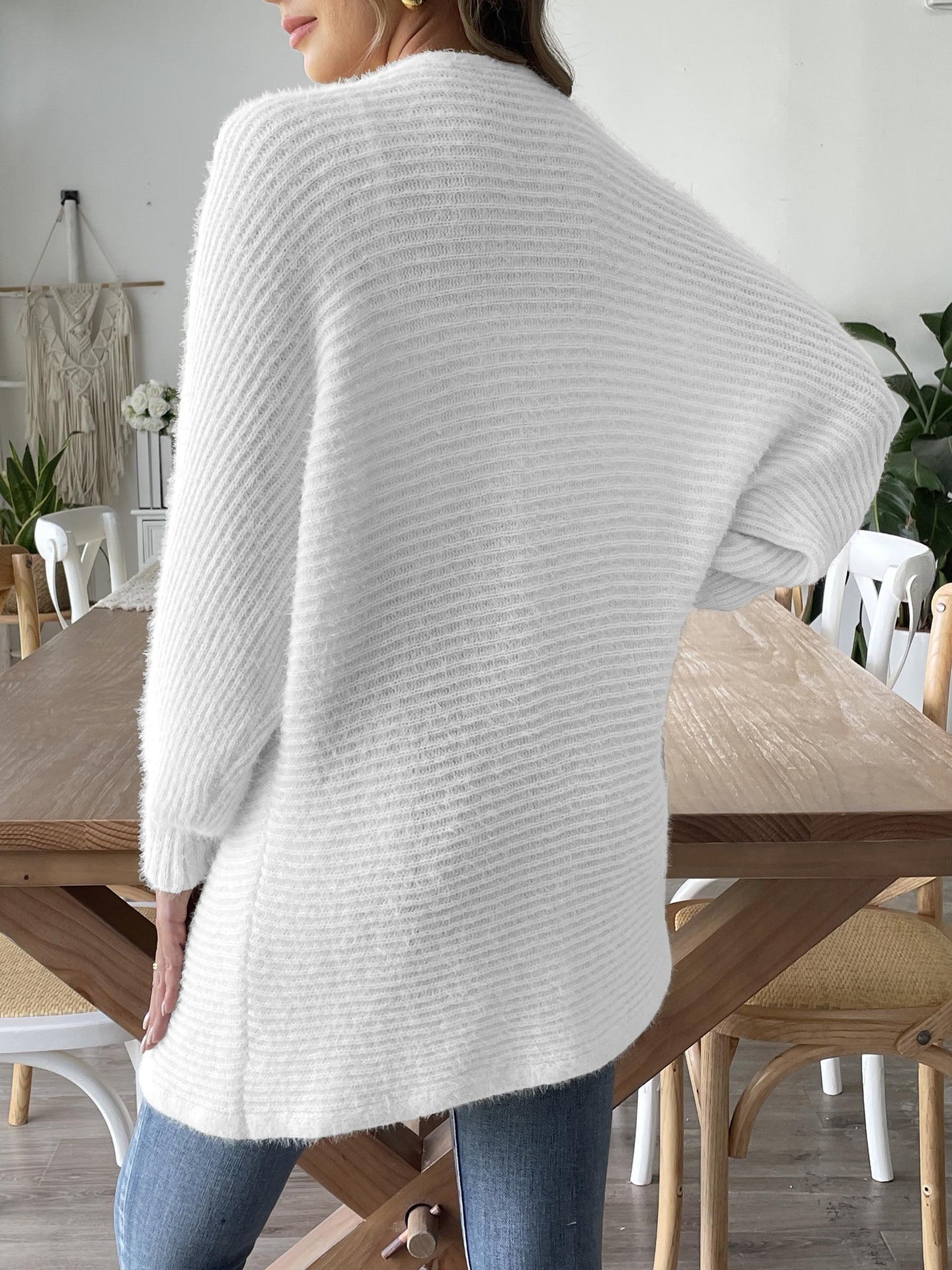 Lavena Woven Faux Mink Cardigan