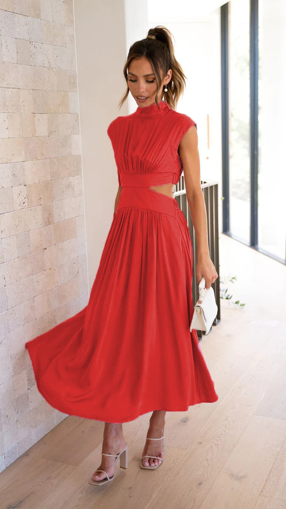Valeria Elegant Cut-Out Midi Dress