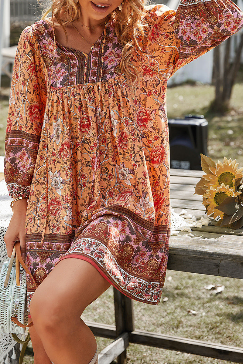 Ellora Boho Floral Tunic Dress