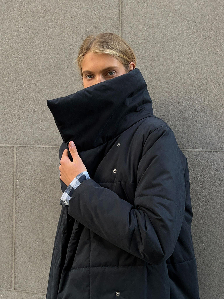 Tessaly Belted Shawl Collar Puffer Coat