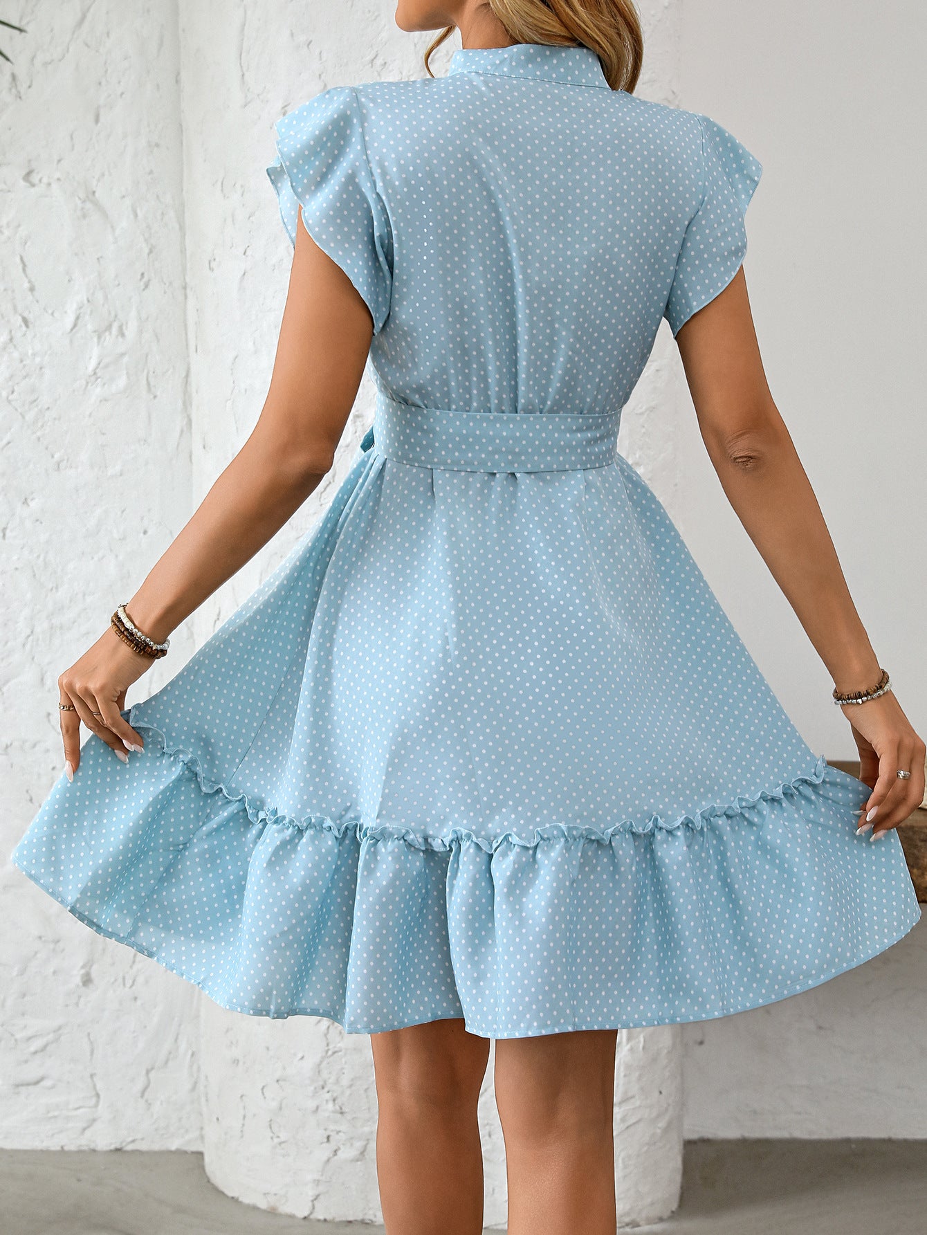 Bloom Polka Dot Ruffle Dress
