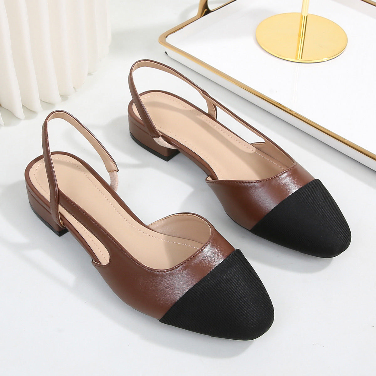 Dorothy Cap-Toe Slingback Heels