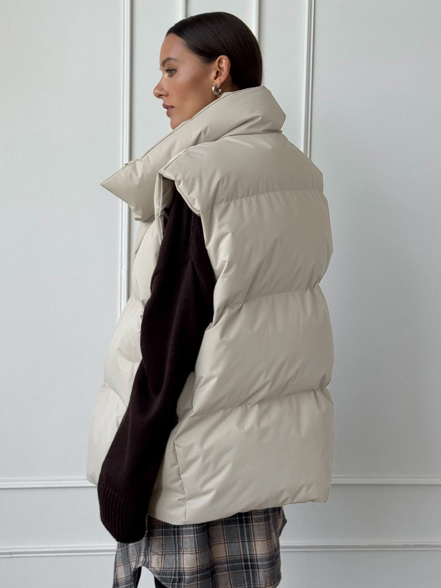 Pia Quilted Stand Collar Puffer Vest