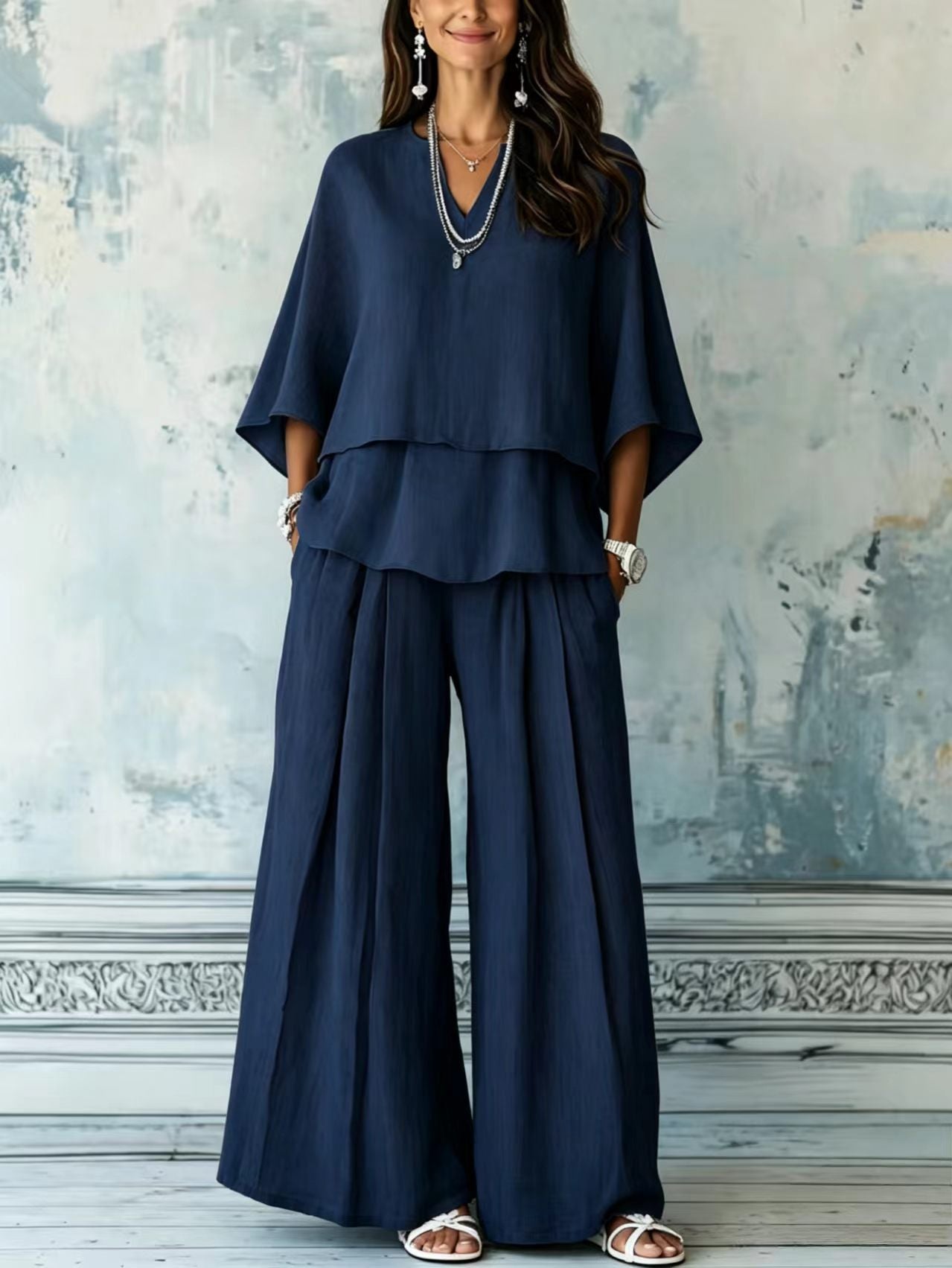 Sera Lightweight Wide Leg Pants Set