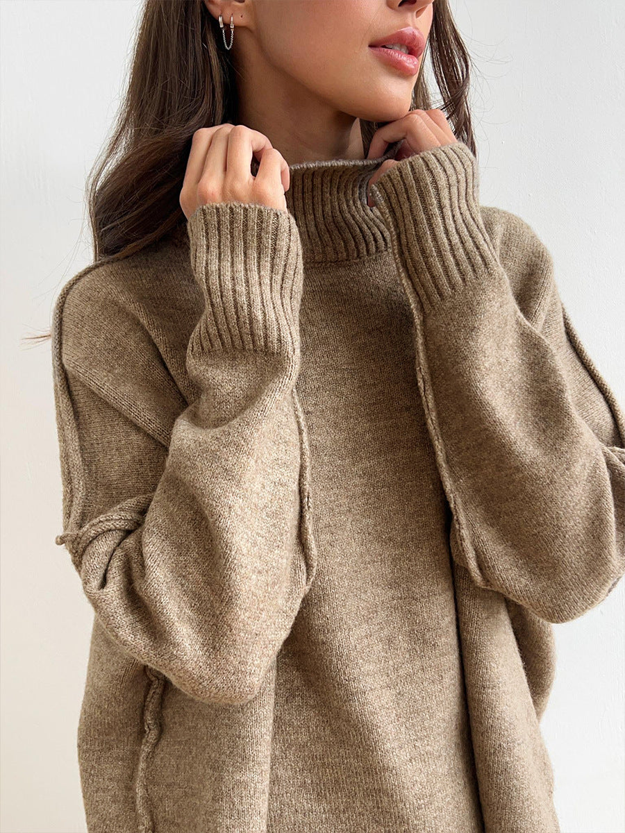 Margo & Main – turtleneck knit sweater & pants set, side view, US women's sizes