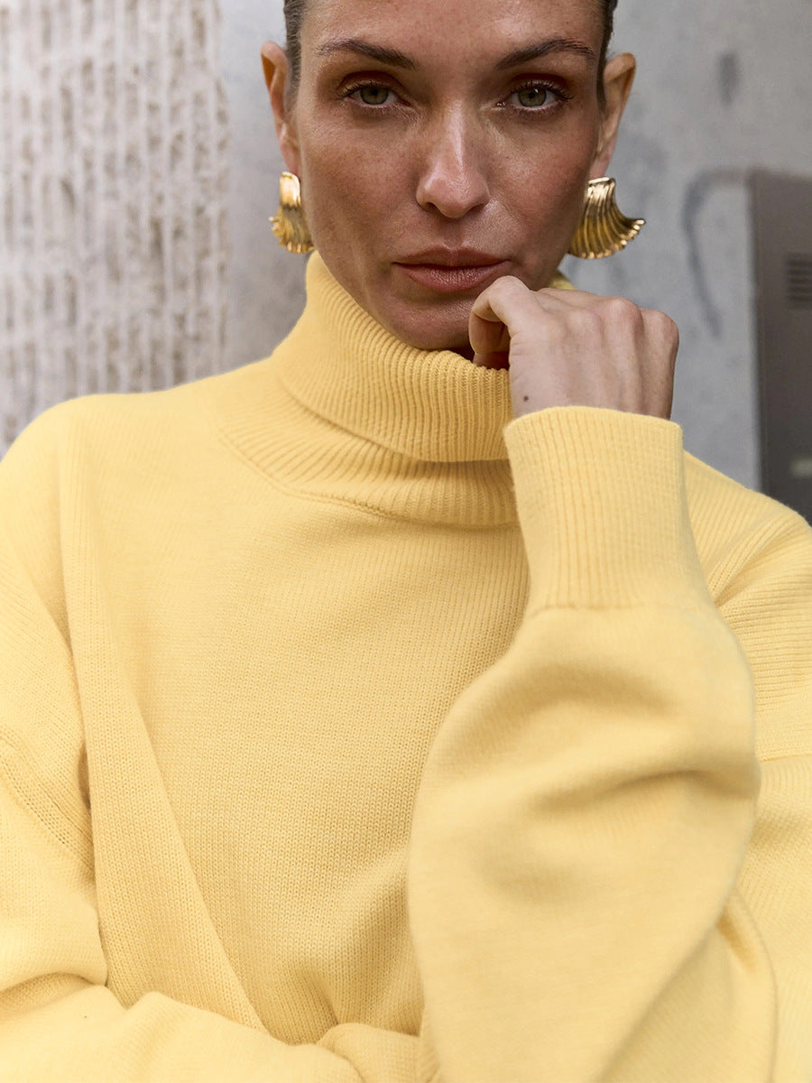 Estrella Oversized Knit Turtleneck Sweater