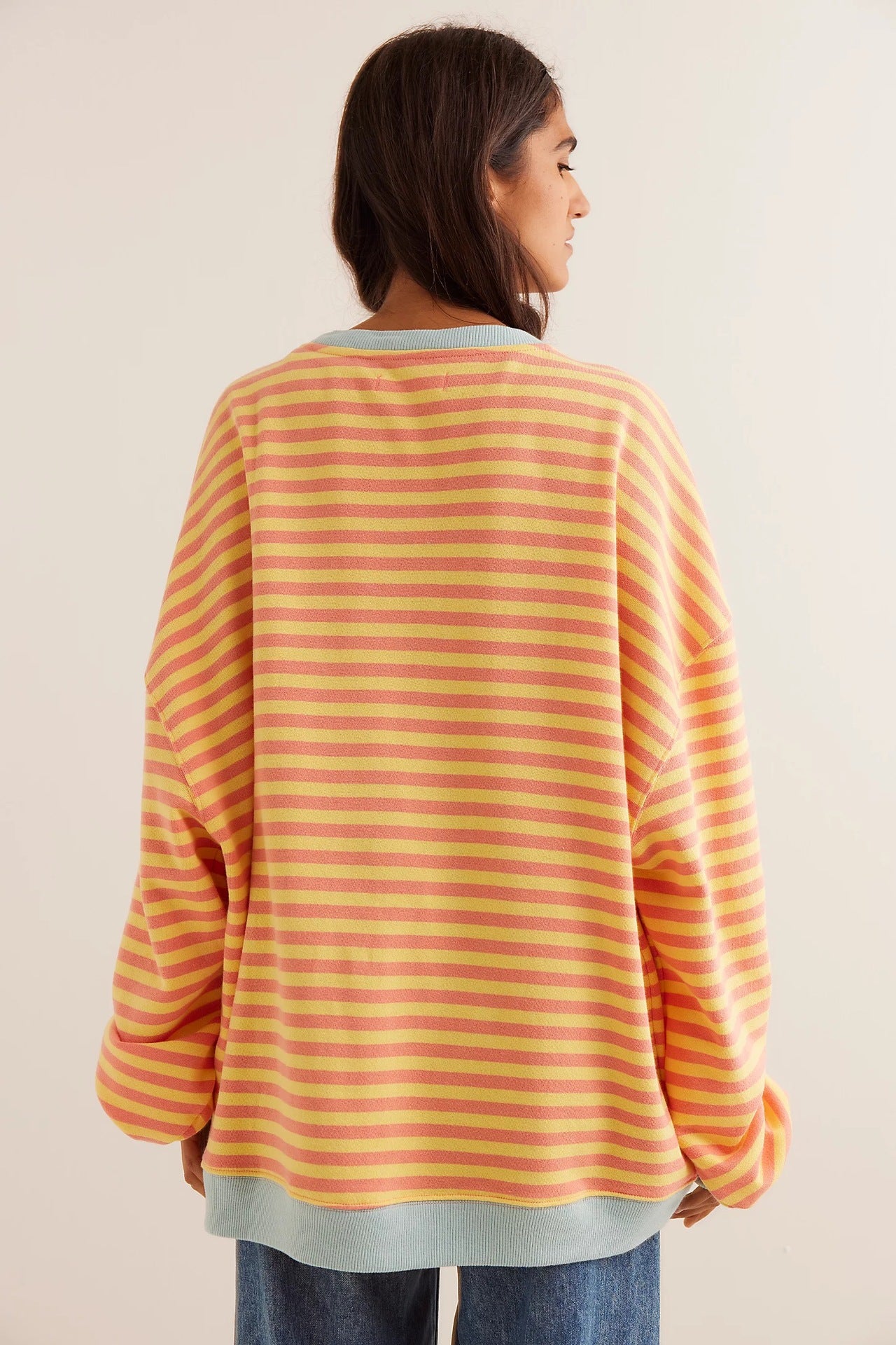 Flore Striped Oversized Crewneck Sweater