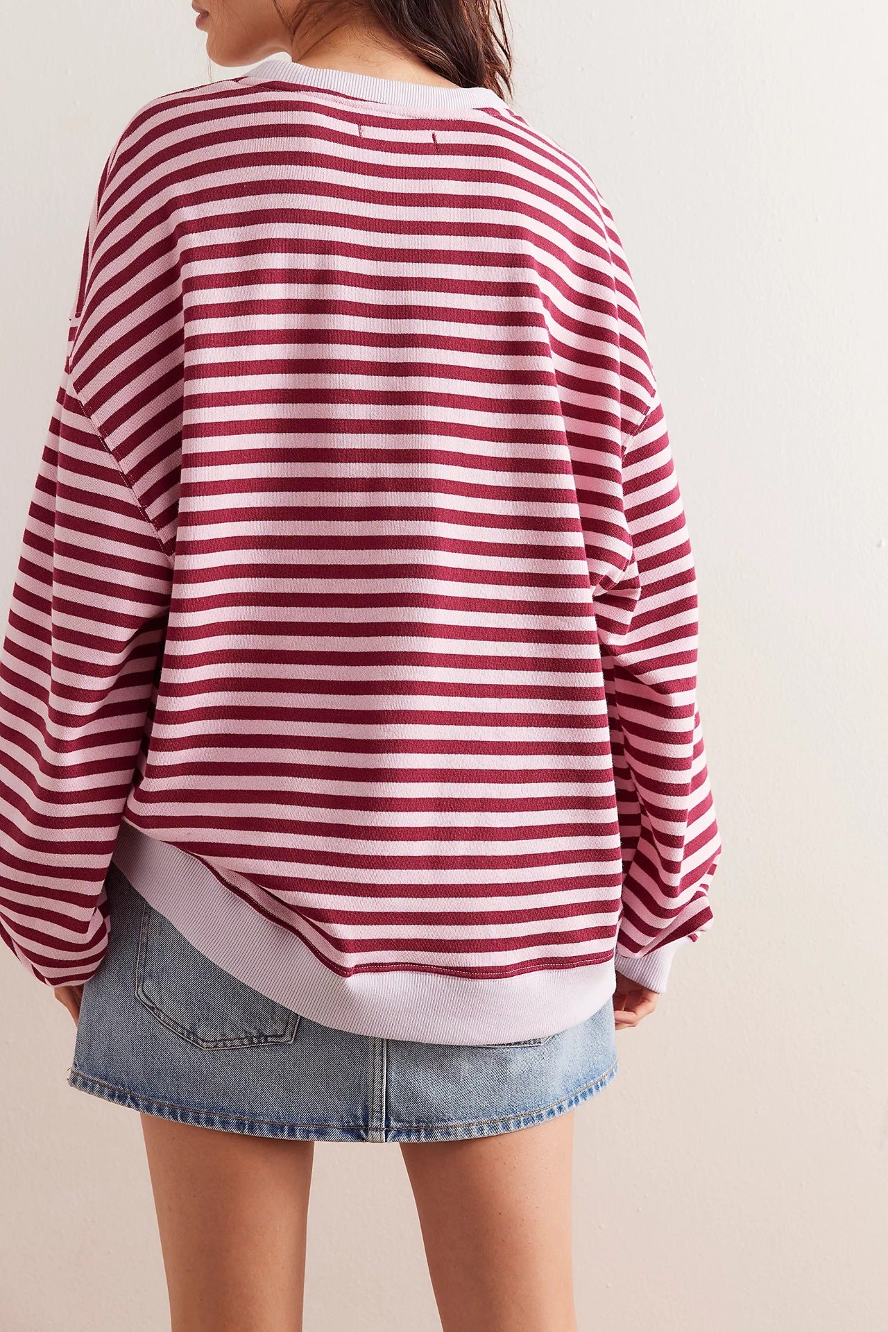 Flore Striped Oversized Crewneck Sweater