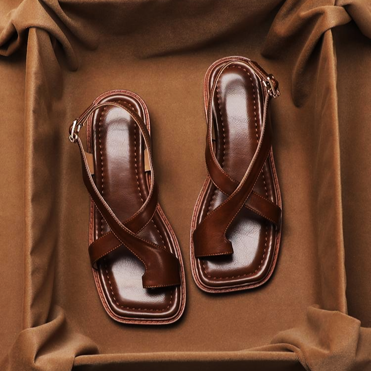 Susan Leather-Look Slingback Sandals