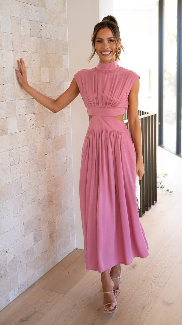 Valeria Elegant Cut-Out Midi Dress