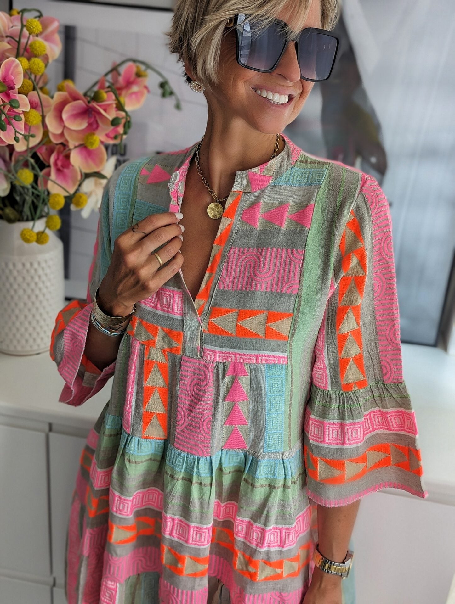 Liora Relaxed Printed Mini Dress