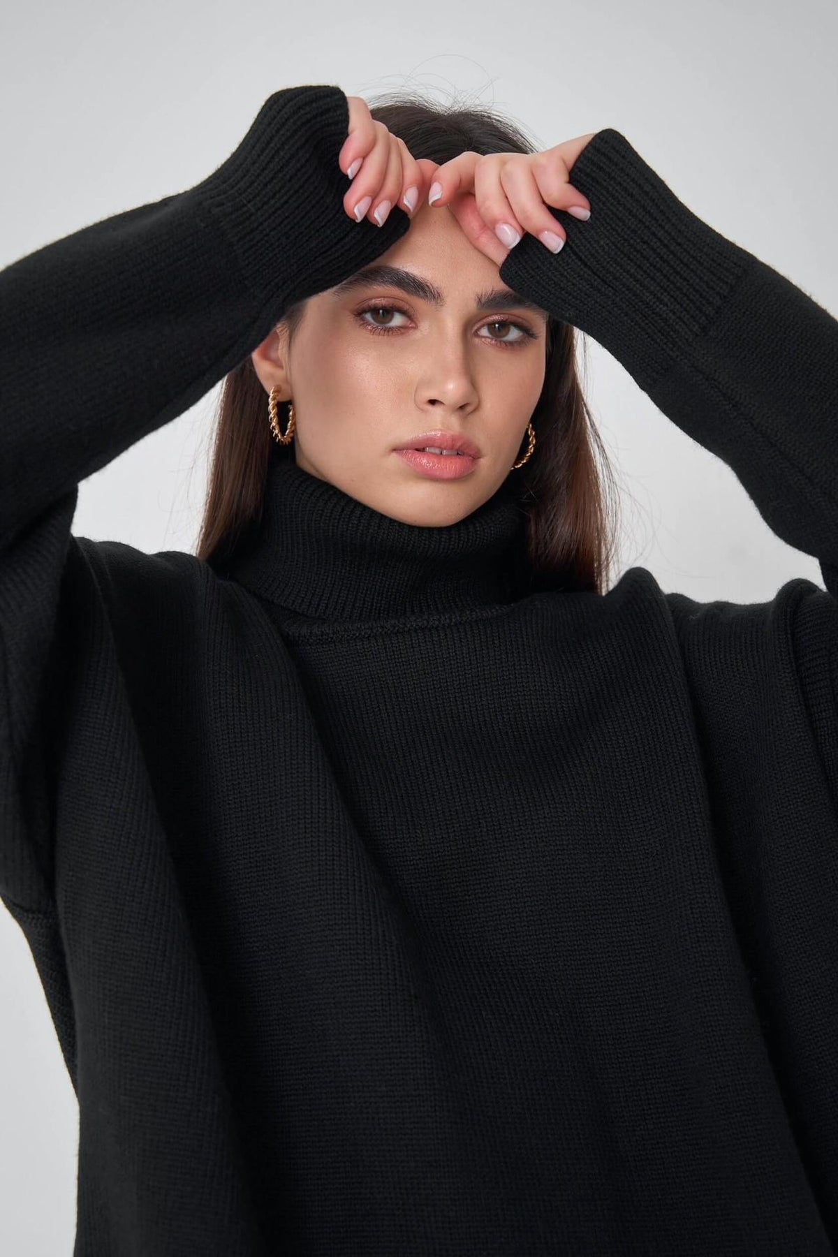 Estrella Oversized Knit Turtleneck Sweater