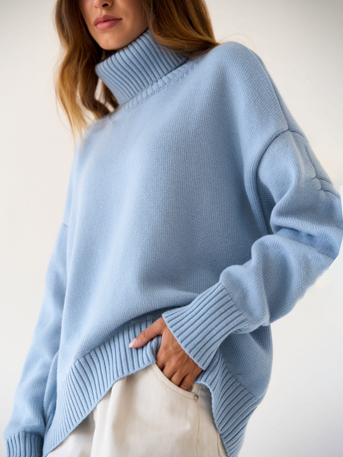 Estrella Oversized Knit Turtleneck Sweater