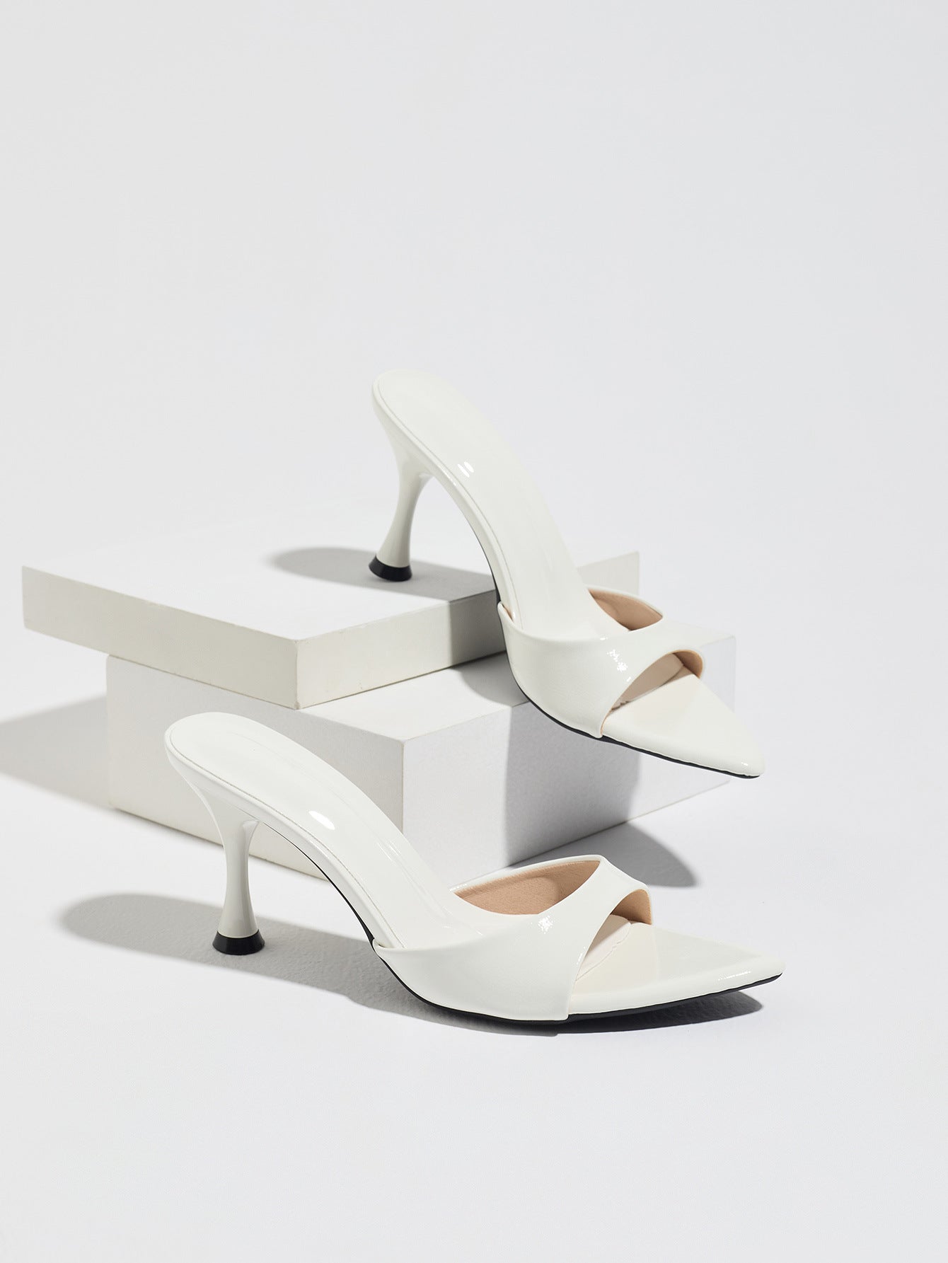 Women's Sculpted Patent Mule Heels