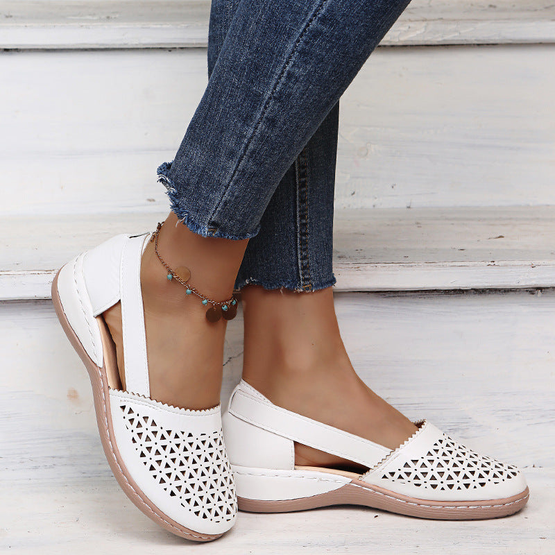 Wide Fit Bunion Shoes Cutout Slip-On Shoes