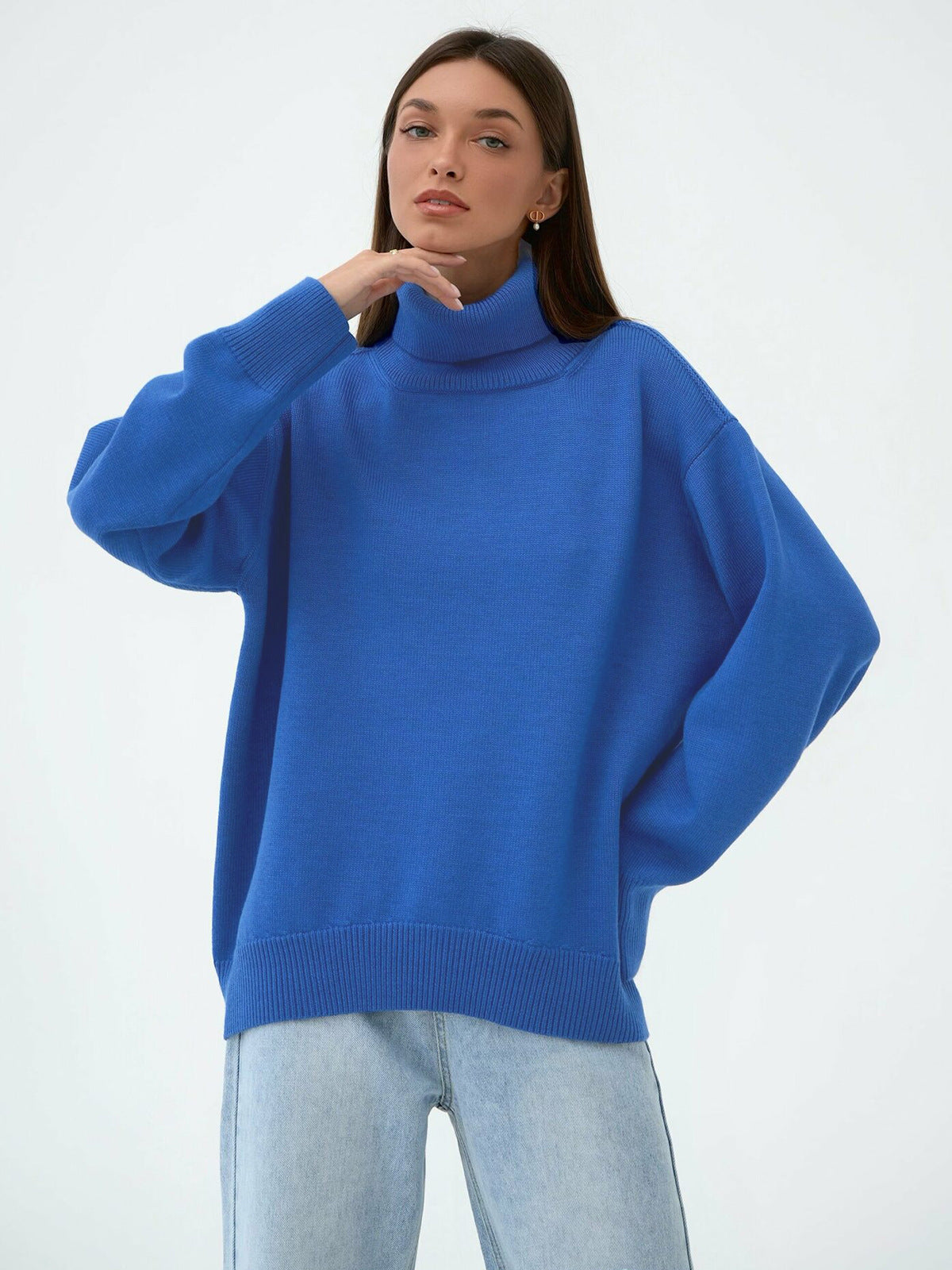 Estrella Oversized Knit Turtleneck Sweater