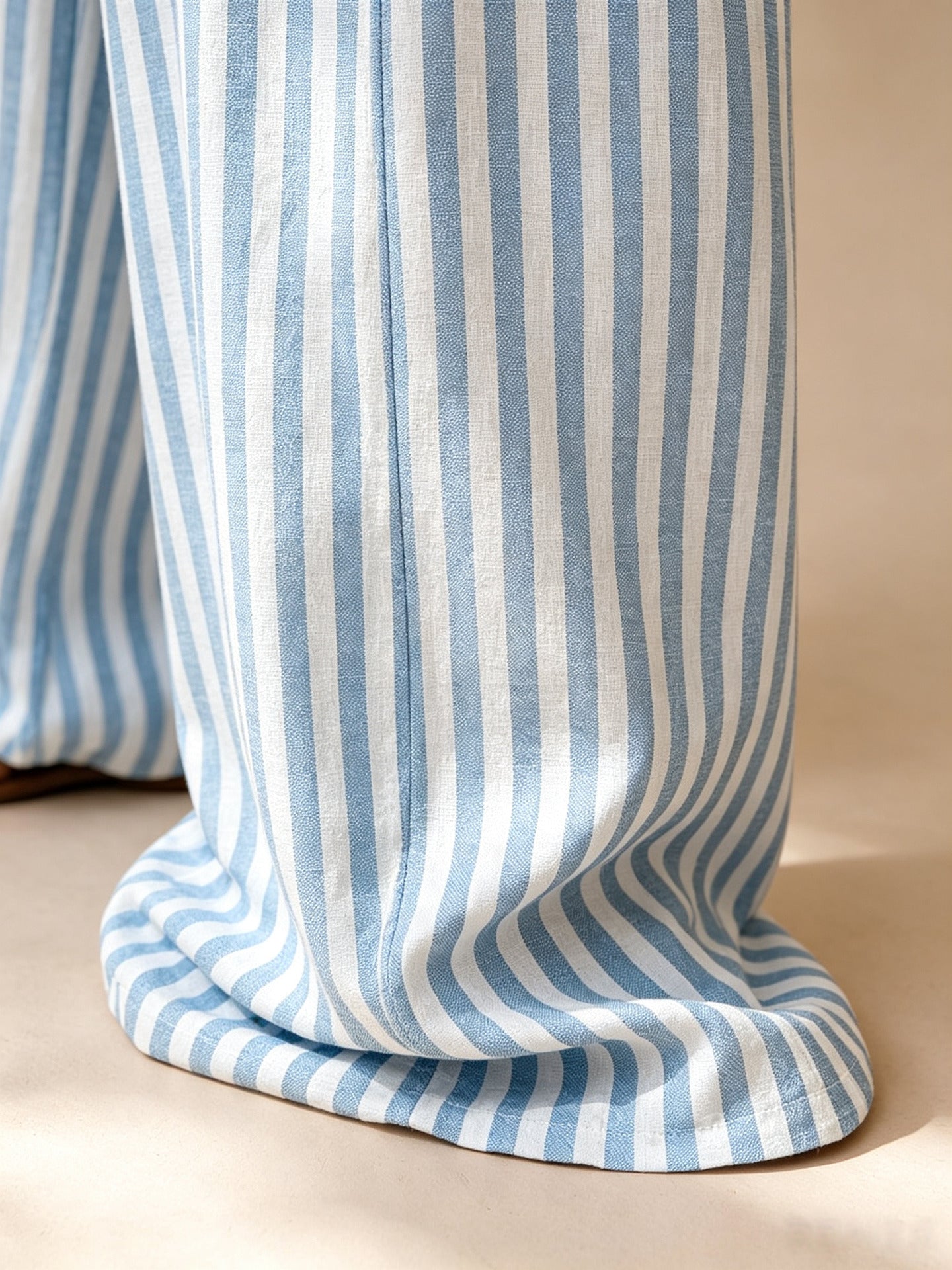 Etta Cotton Linen Striped Two Piece Pants Set