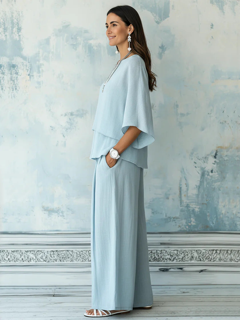 Sera Lightweight Wide Leg Pants Set