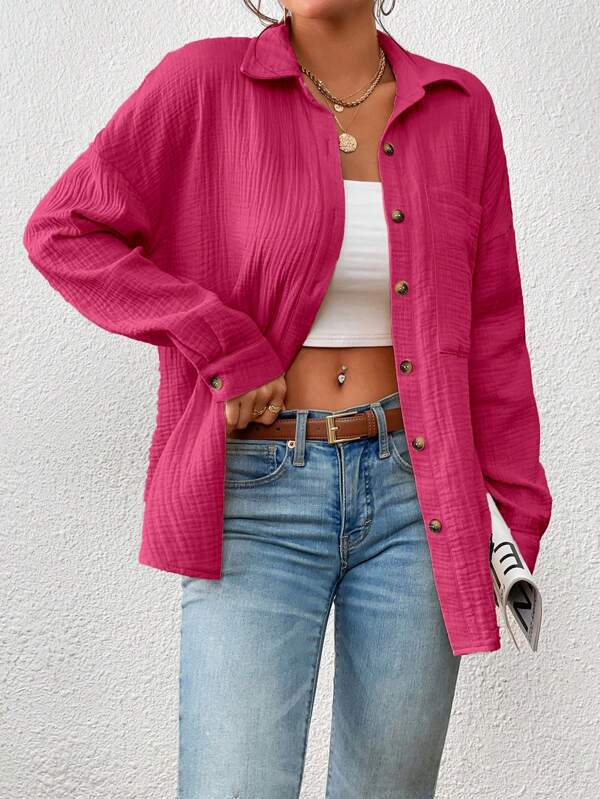 Mireya Lightweight Cotton Gauze Button-Up Shirt