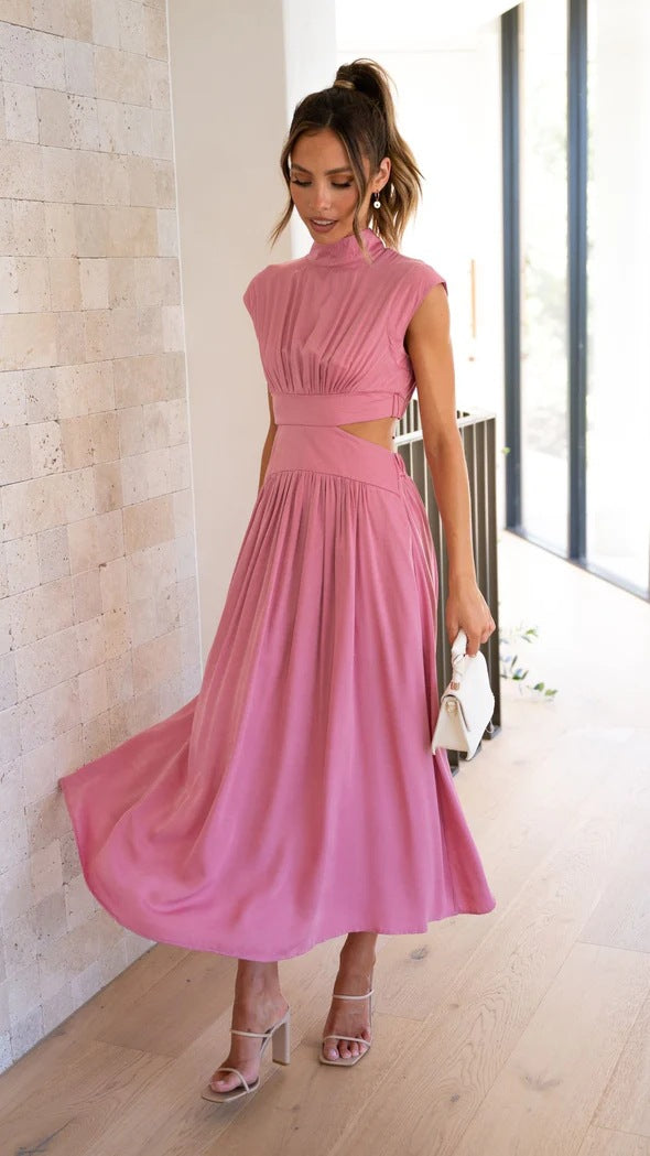 Valeria Elegant Cut-Out Midi Dress