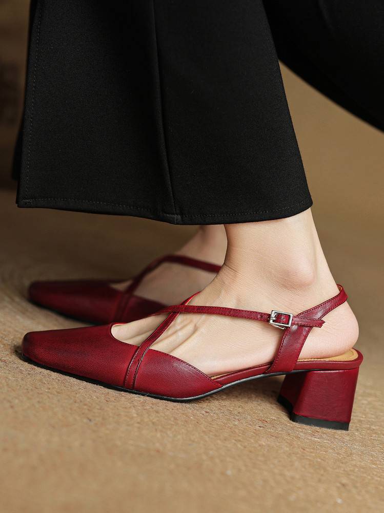 Margo & Main – genuine leather slingback mary janes, back view, US women's sizes