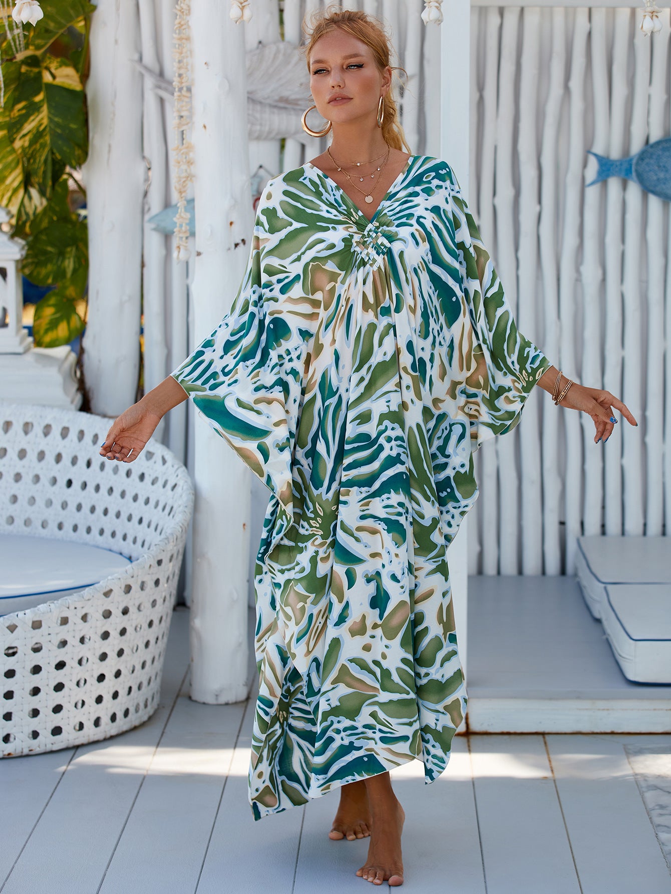 Marina Beach Kaftan Cover-Up