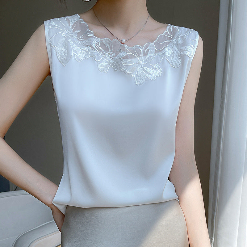 Beth Satin Lace Top
