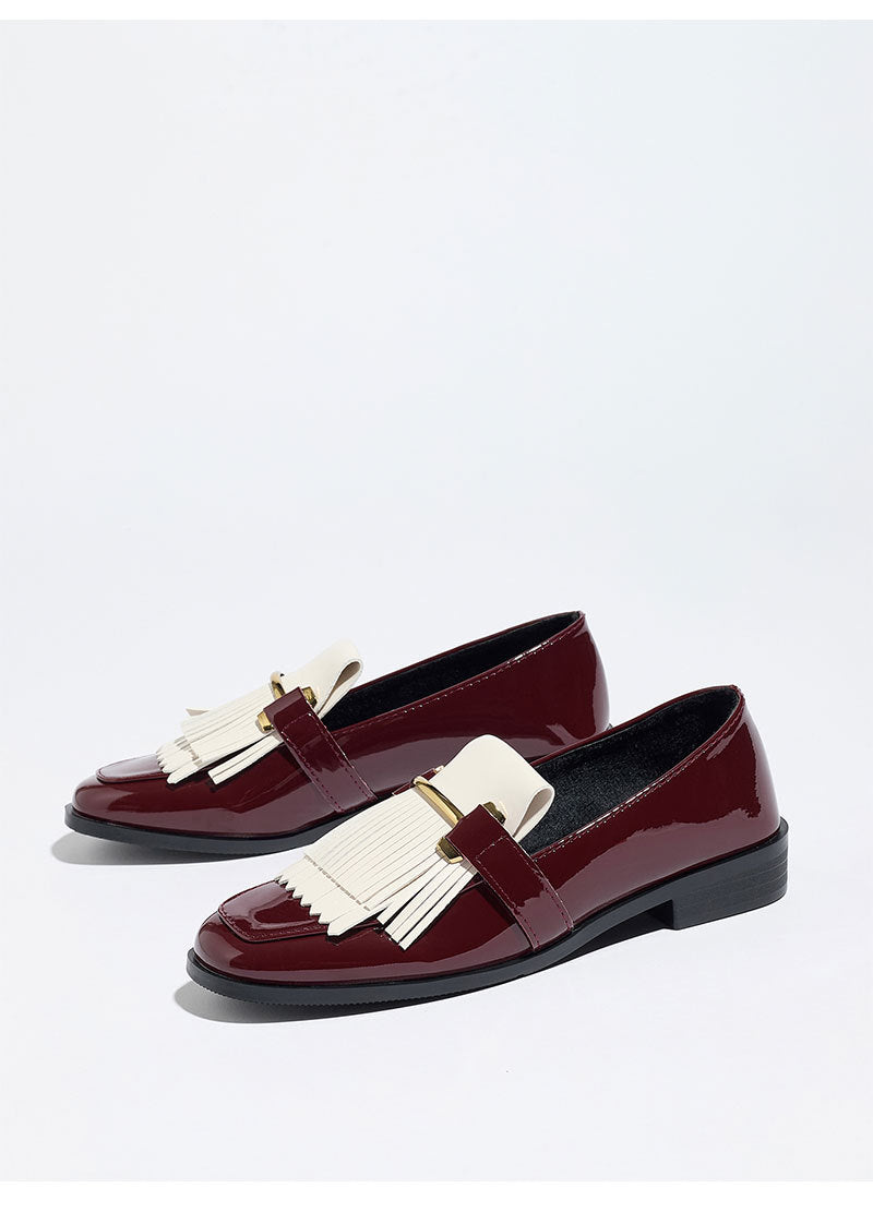 Beatrice Patent Fringe Loafers